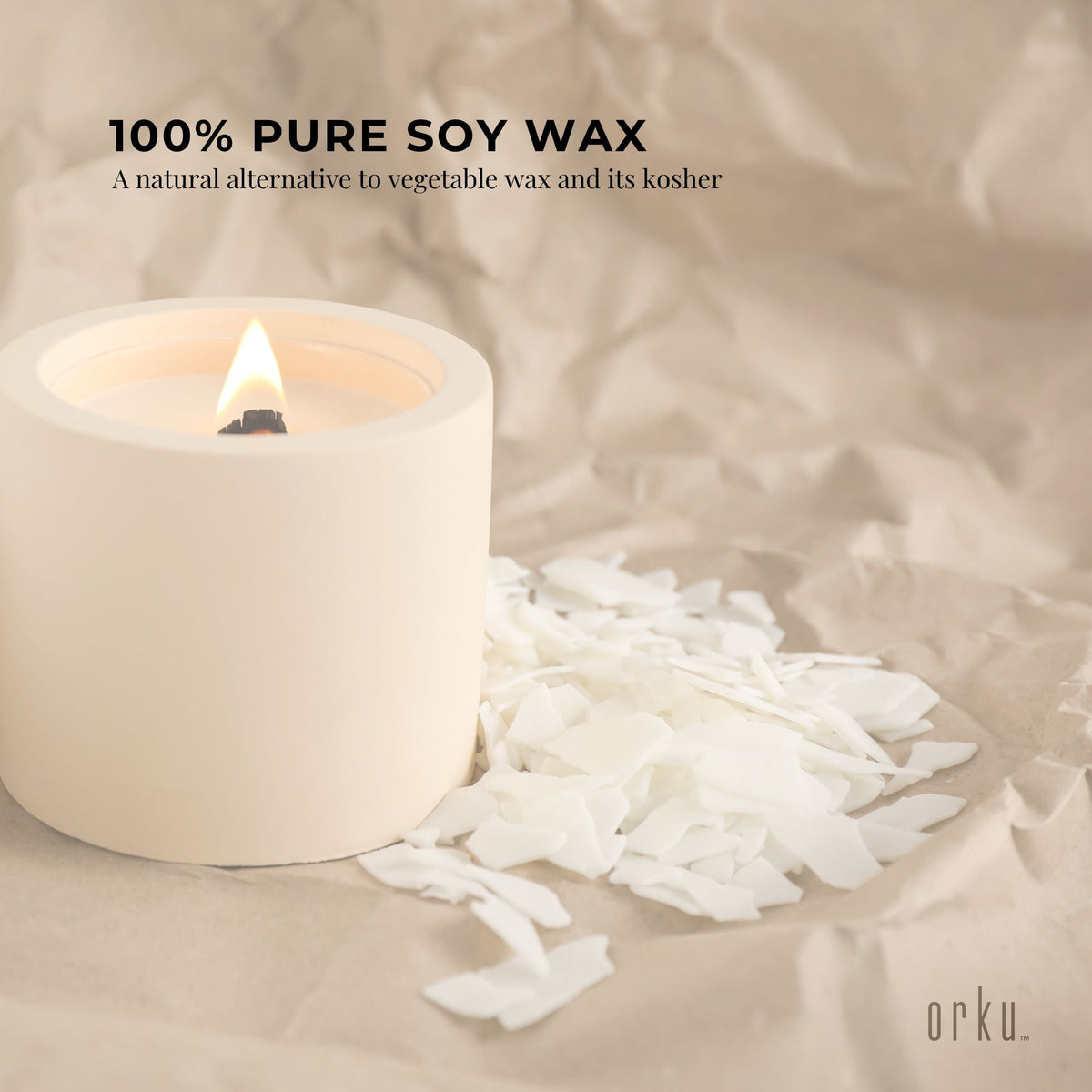 2Kg Golden 464 Soy Wax Flakes Bucket - 100% Pure Natural DIY Candle Melts Chips V238-SUPDZ-29037083983952