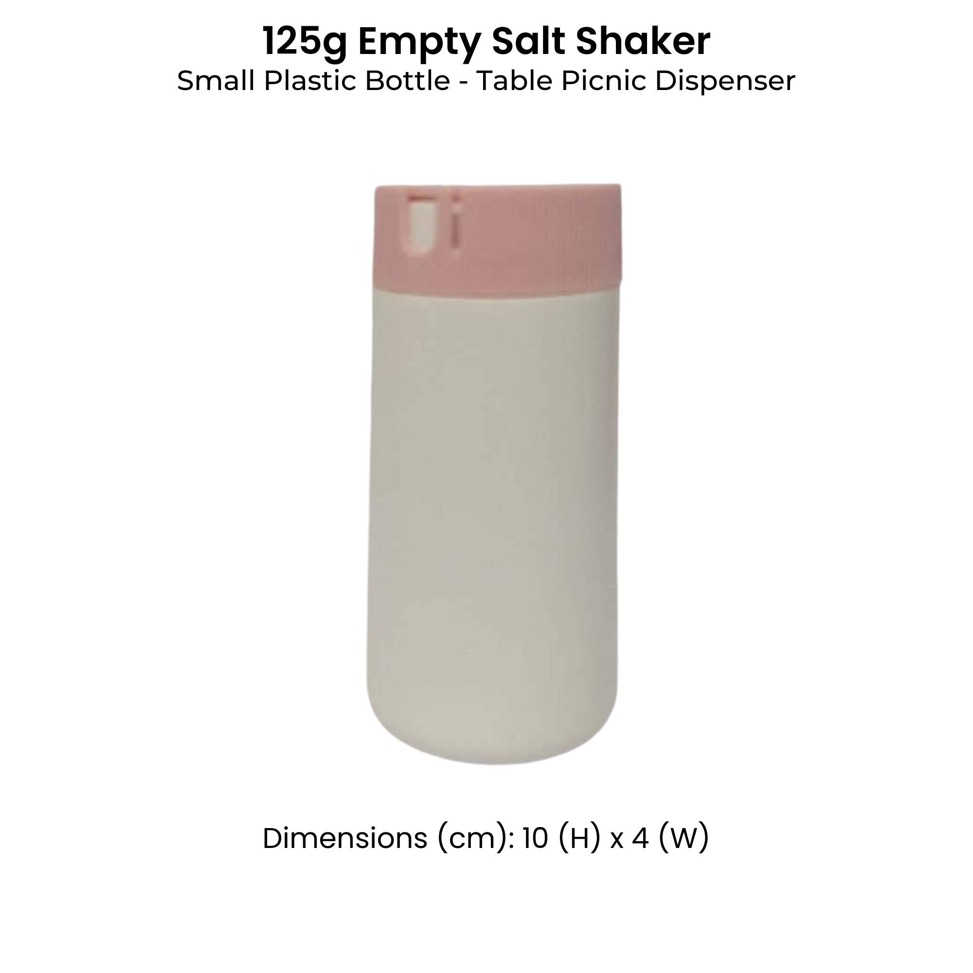 125g Empty Salt Shaker - Small Plastic Bottle - Table Picnic Dispenser V238-SUPDZ-29099735679056