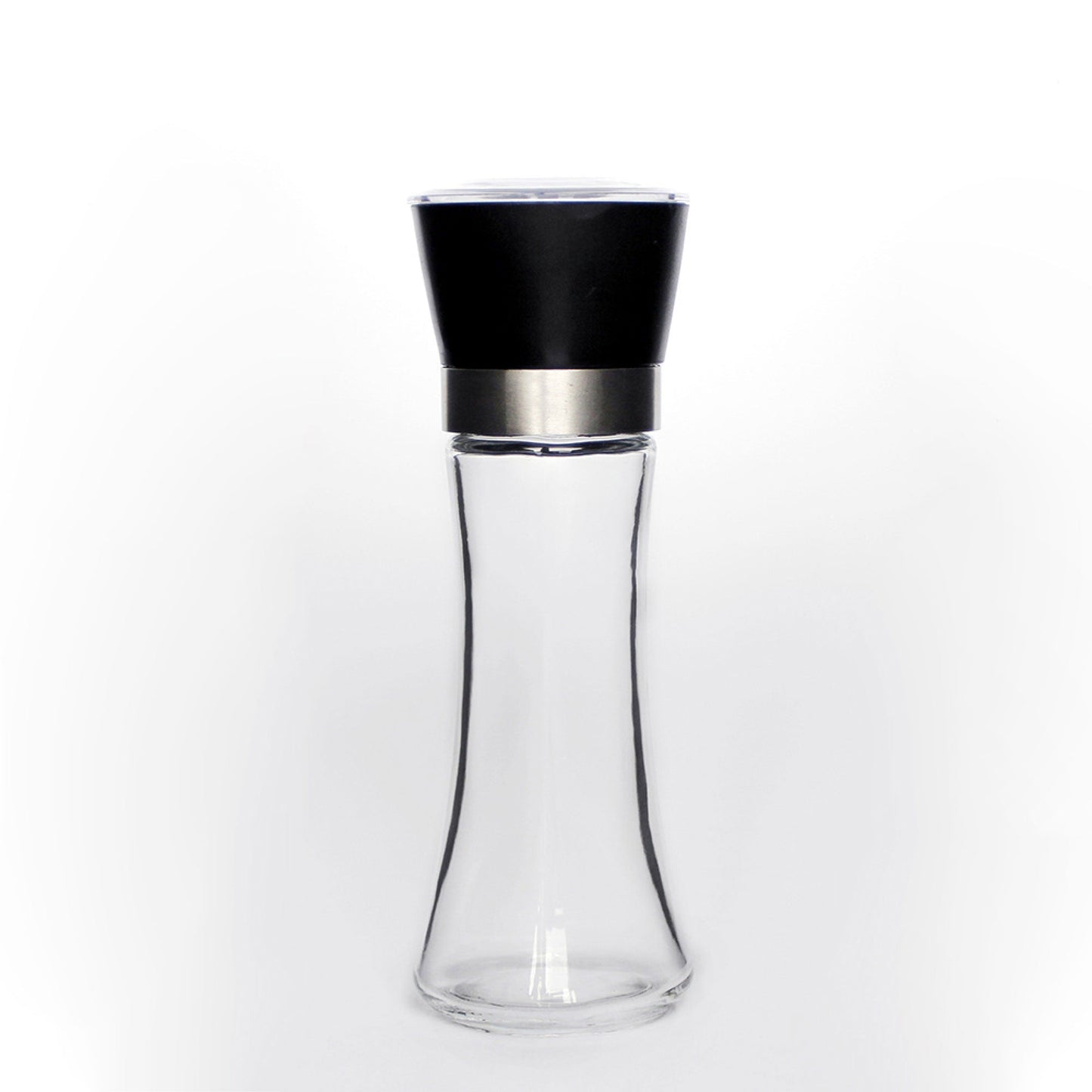 1x 180ml Glass Salt or Pepper Grinder 18cm - Adjustable Ceramic Core Tall Mill V238-SUPDZ-29106899943504