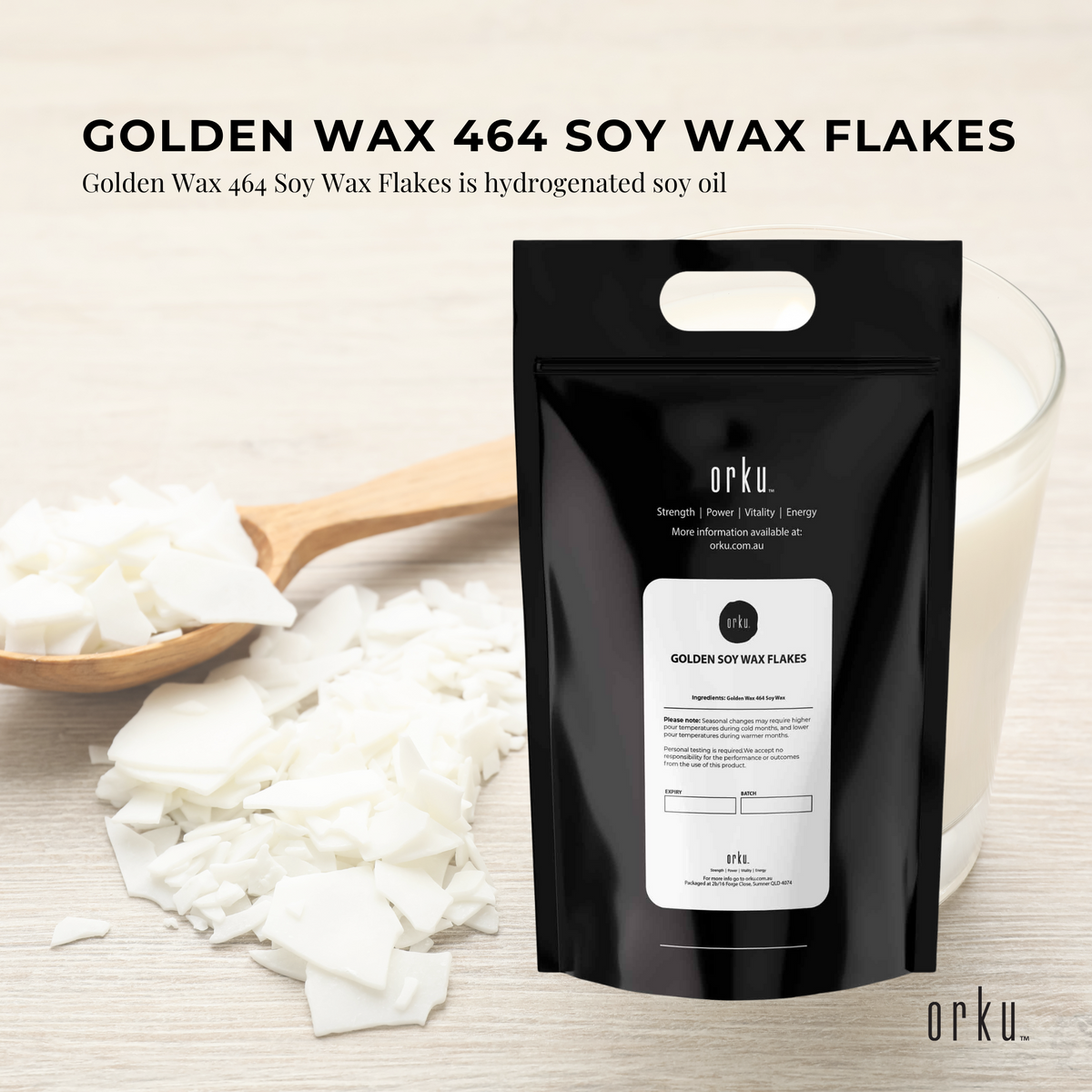 Bulk 20Kg Golden 464 Soy Wax Flakes - 100% Pure Natural DIY Candle Melts Chips V238-SUPDZ-29216277594192