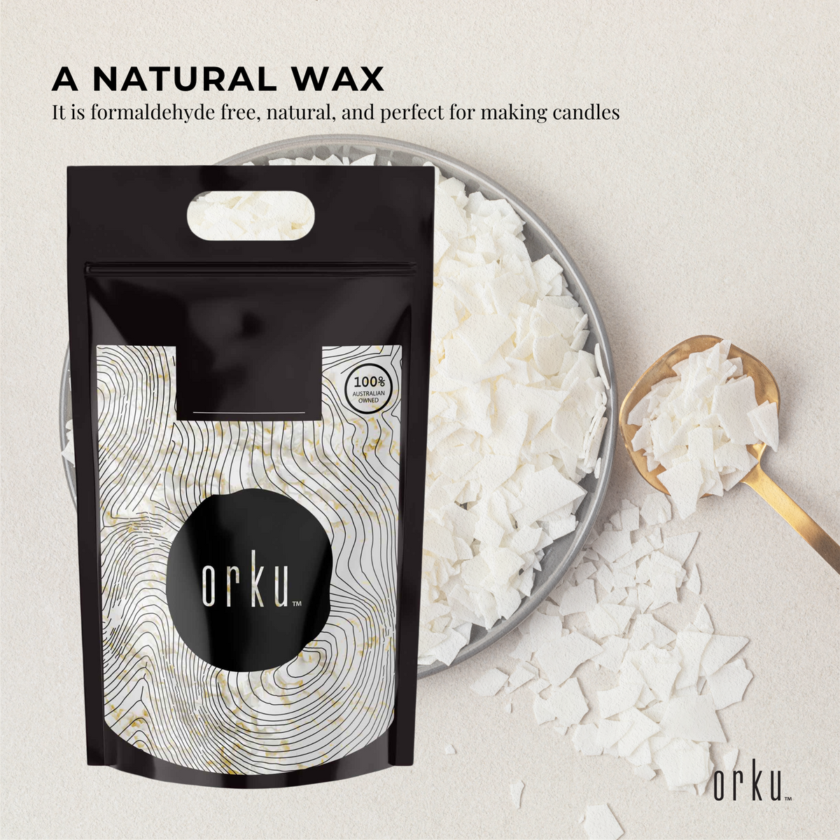 Bulk 20Kg Golden 464 Soy Wax Flakes - 100% Pure Natural DIY Candle Melts Chips V238-SUPDZ-29216277594192