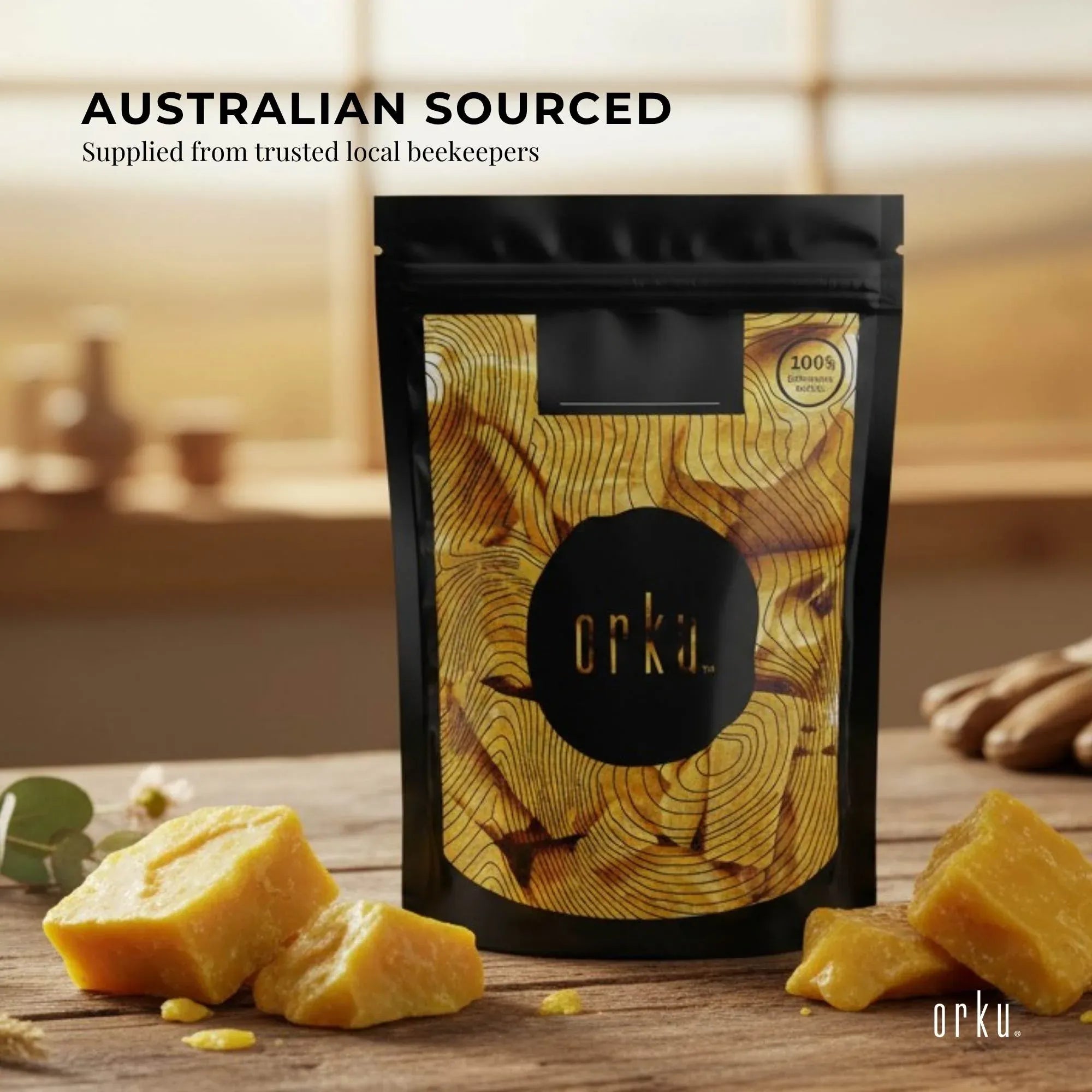 5Kg Orku Australian Beeswax Chunks - Pure Natural Unrefined Raw V238-SUPDZ-30261162934352