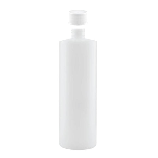 Kitchee 1x 250ml Natural HDPE Round Bottle + 28/410 Caps - Empty Plastic Food Storage V238-SUPDZ-30342536724560