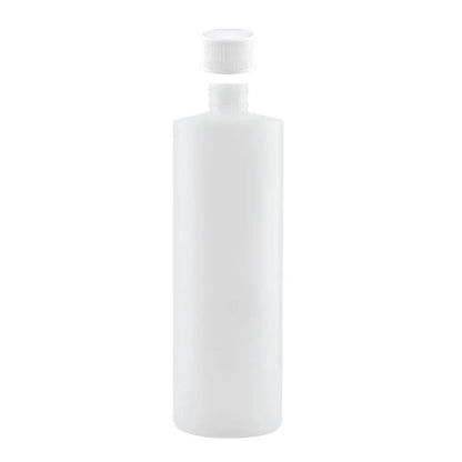 Kitchee 1x 500ml Ntural HDPE Round Bottle + 28/410 Caps - Empty Plastic Food Storage V238-SUPDZ-30342560022608