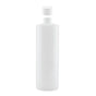 Kitchee 1x 500ml Ntural HDPE Round Bottle + 28/410 Caps - Empty Plastic Food Storage V238-SUPDZ-30342560022608