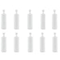 Kitchee 10x 250ml Natural HDPE Round Bottle + 28/410 Caps - Empty Plastic Food Storage V238-SUPDZ-30342633554000