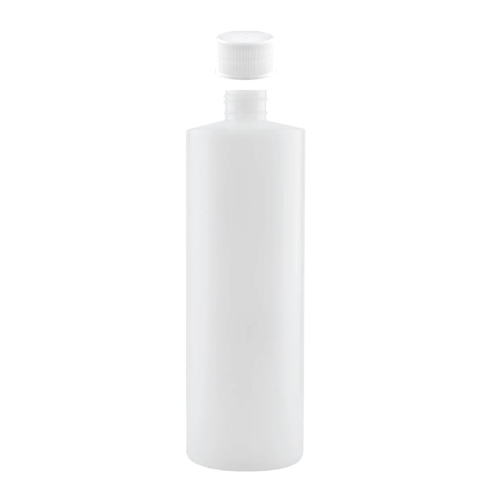 Kitchee 10x 250ml Natural HDPE Round Bottle + 28/410 Caps - Empty Plastic Food Storage V238-SUPDZ-30342633554000