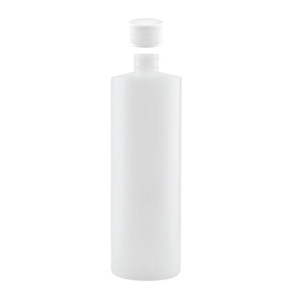 Kitchee 10x 250ml Natural HDPE Round Bottle + 28/410 Caps - Empty Plastic Food Storage V238-SUPDZ-30342633554000