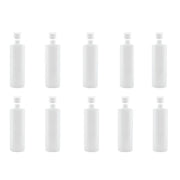 Kitchee 10x 500ml Natural HDPE Round Bottle + 28/410 Caps - Empty Plastic Food Storage V238-SUPDZ-30342772785232