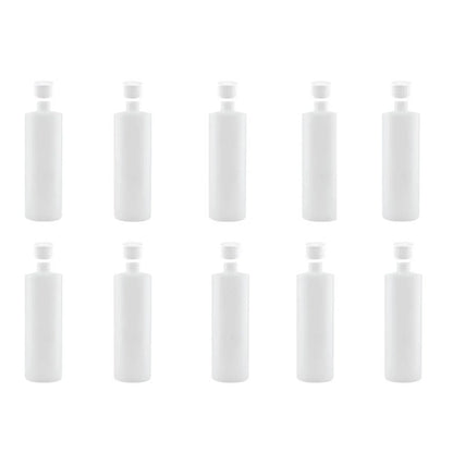 Kitchee 10x 500ml Natural HDPE Round Bottle + 28/410 Caps - Empty Plastic Food Storage V238-SUPDZ-30342772785232