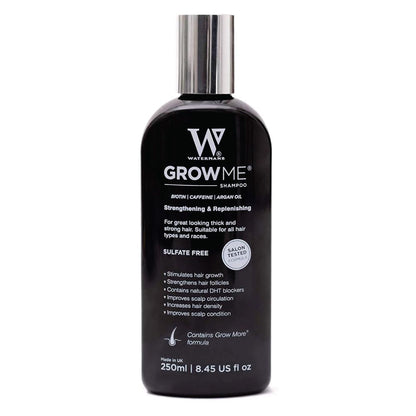 Watermans Grow Me Hair Growth Shampoo 250ml DHT Blocking Biotin Argan Anti Loss V238-SUPDZ-30407449018448