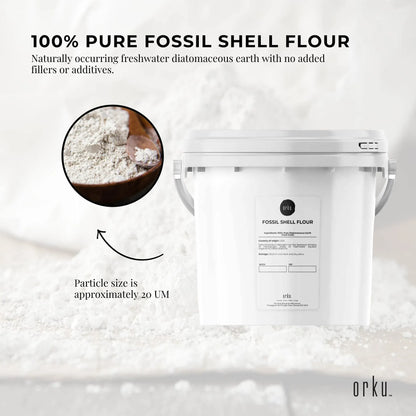 Orku 1.4Kg Fine Diatomaceous Earth Tub - Food Grade Fossil Shell Flour Powder V238-SUPDZ-30507958141008