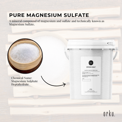 Orku 1.3kg Epsom Salt Tub - Magnesium Sulphate For Bath Skin Body Skin Care V238-SUPDZ-30509985988688