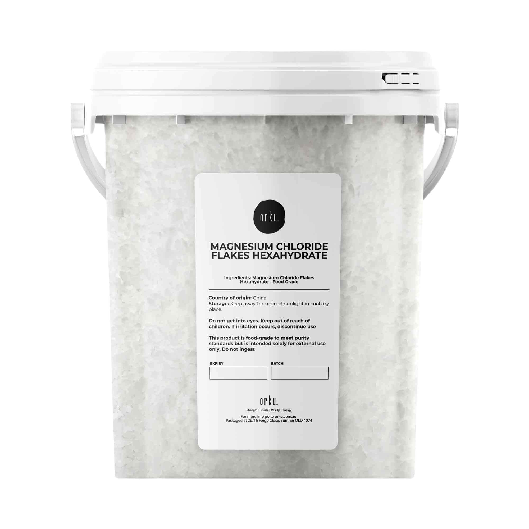 Orku 800g Magnesium Chloride Flakes Hexahydrate Tub - FCC USP Spec Bath Salts V238-SUPDZ-30724614193232