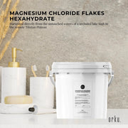 Orku 3.8Kg Magnesium Chloride Flakes Hexahydrate Tub - FCC USP Spec Bath Salts V238-SUPDZ-30724712988752