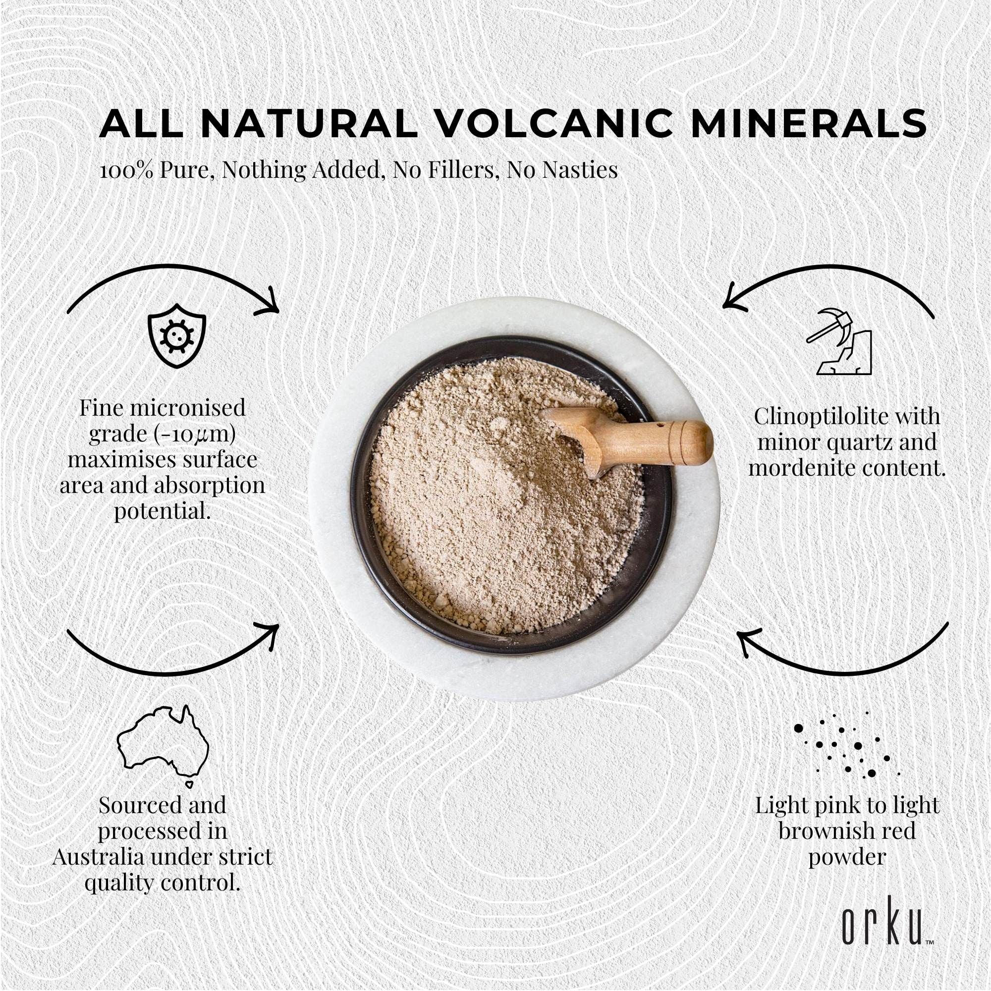 Orku 800g Ultrafine Micronised Zeolite Powder Tub Natural Clinoptilolite Mineral V238-SUPDZ-30725026349136