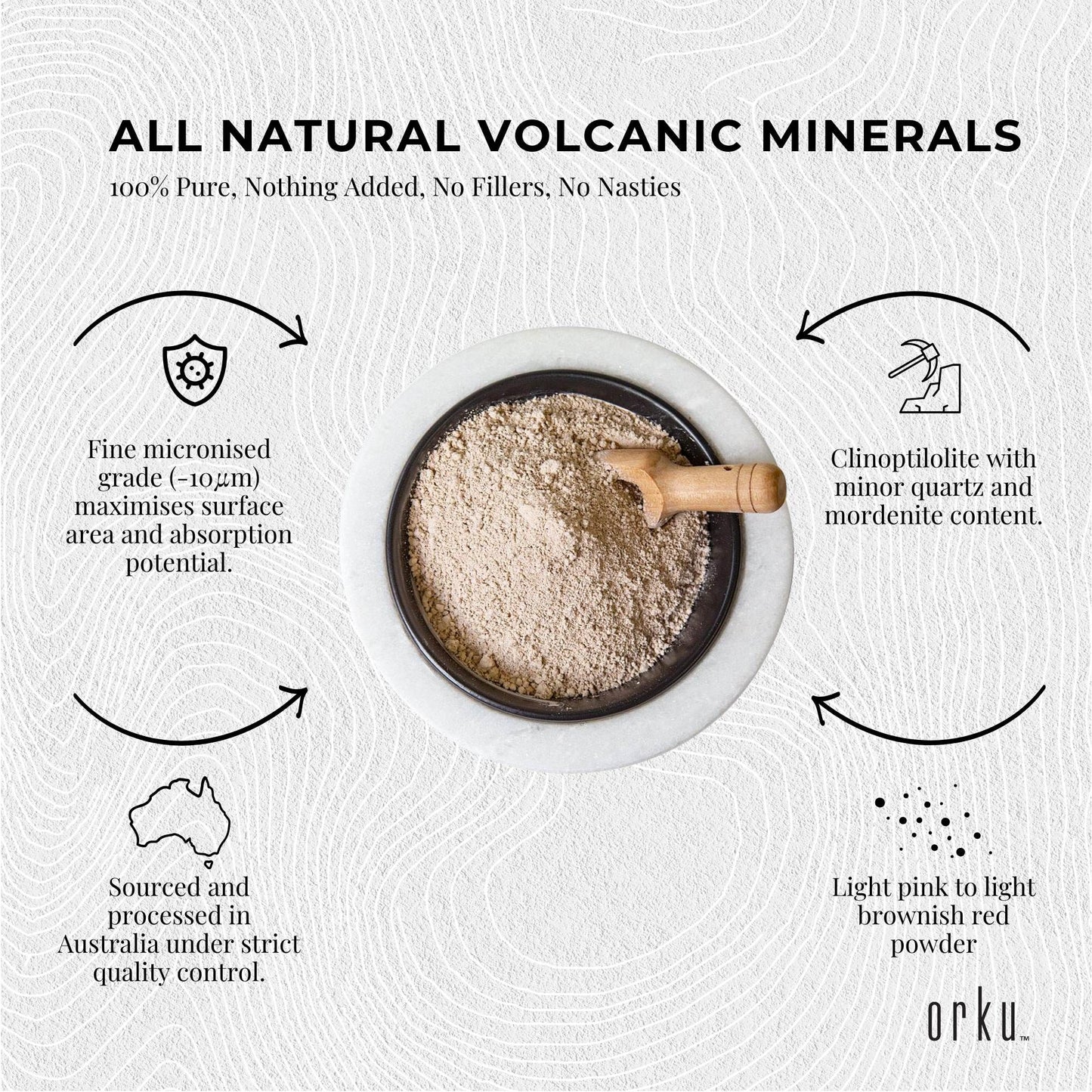 Orku 1.3kg Ultrafine Micronised Zeolite Powder Tub Natural Clinoptilolite Mineral V238-SUPDZ-30725050990672