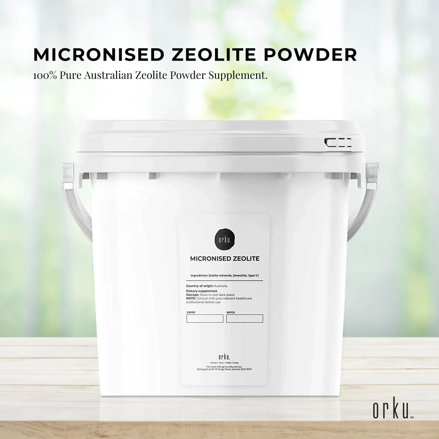 Orku 3kg Ultrafine Micronised Zeolite Powder Tub Natural Clinoptilolite Mineral V238-SUPDZ-30725088018512