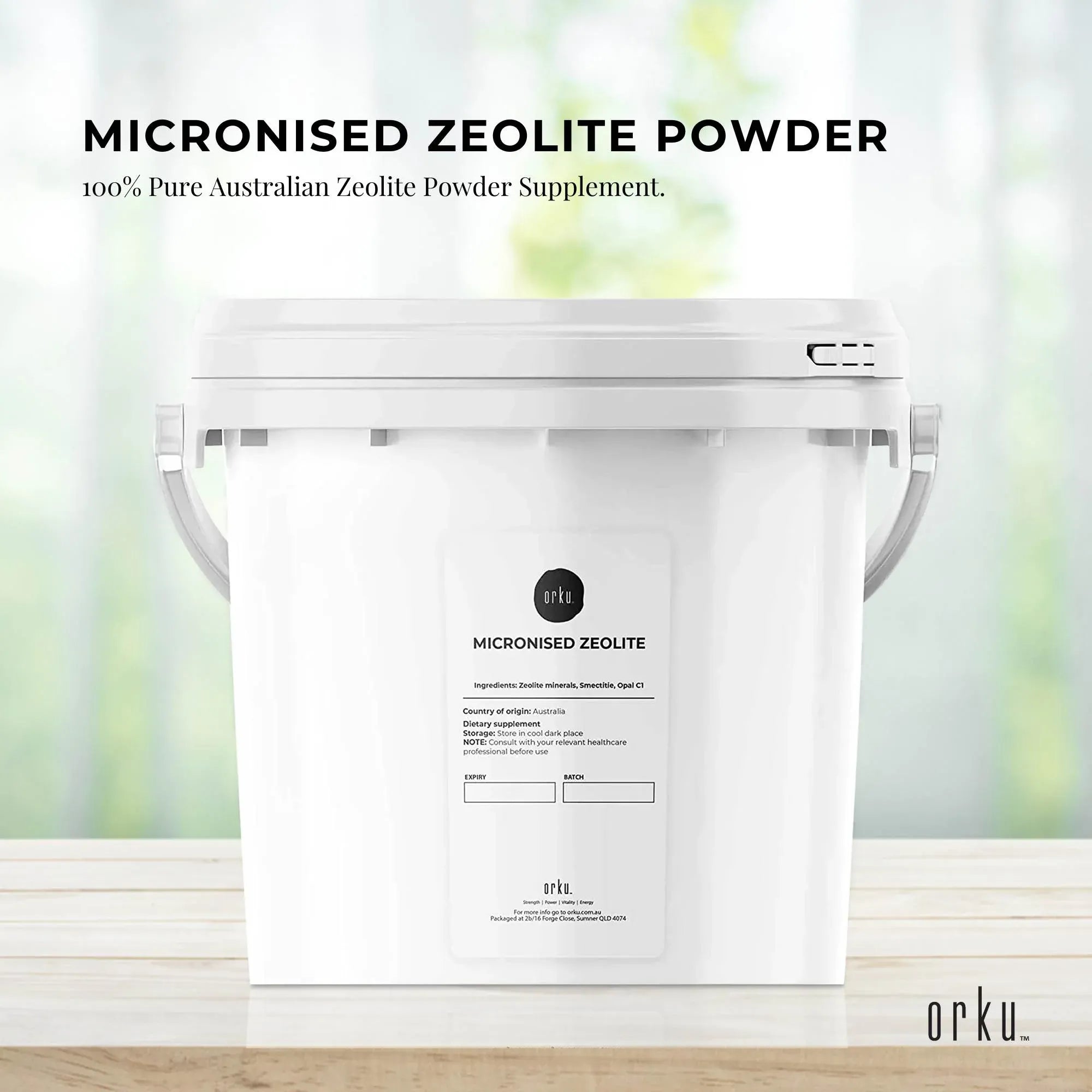 Orku 3kg Ultrafine Micronised Zeolite Powder Tub Natural Clinoptilolite Mineral V238-SUPDZ-30725088018512
