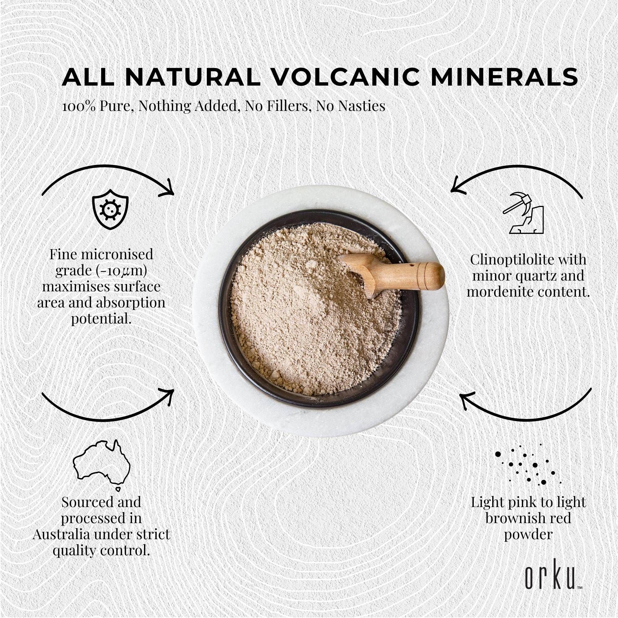 Orku 3kg Ultrafine Micronised Zeolite Powder Tub Natural Clinoptilolite Mineral V238-SUPDZ-30725088018512