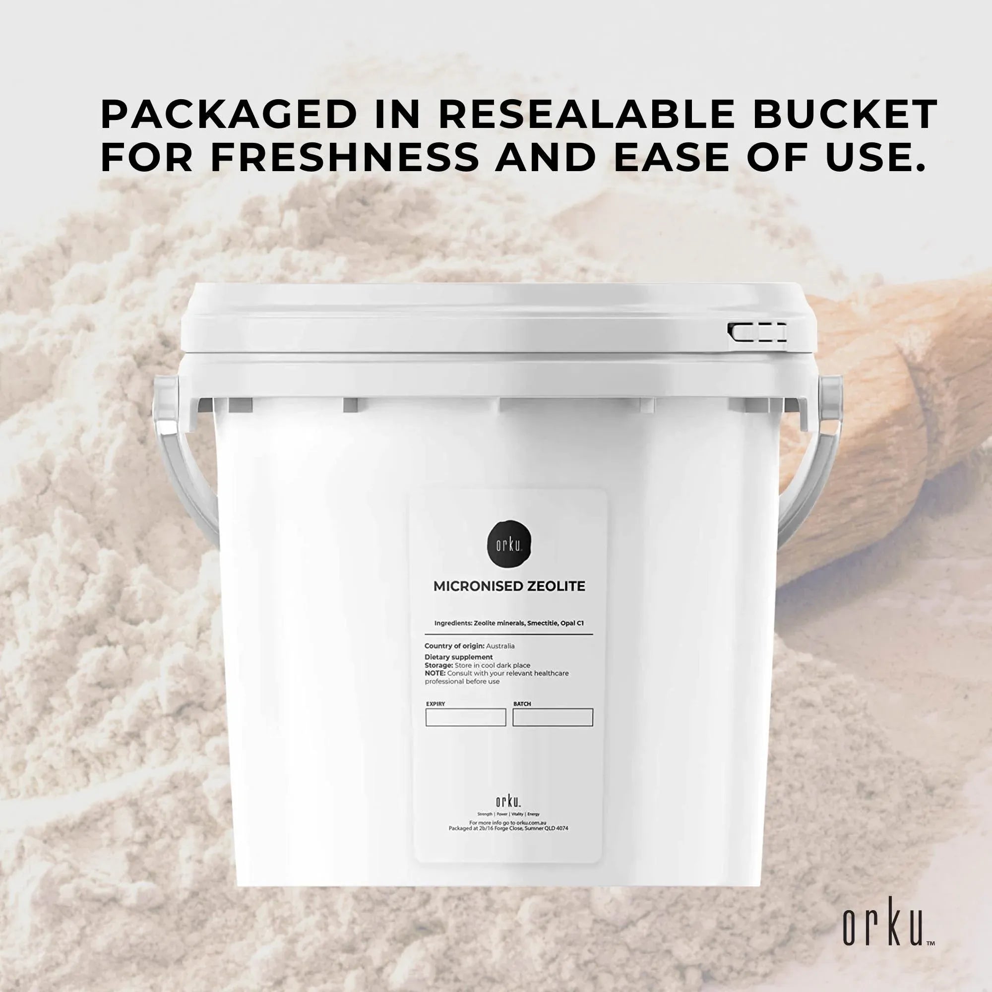 Orku 3kg Ultrafine Micronised Zeolite Powder Tub Natural Clinoptilolite Mineral V238-SUPDZ-30725088018512