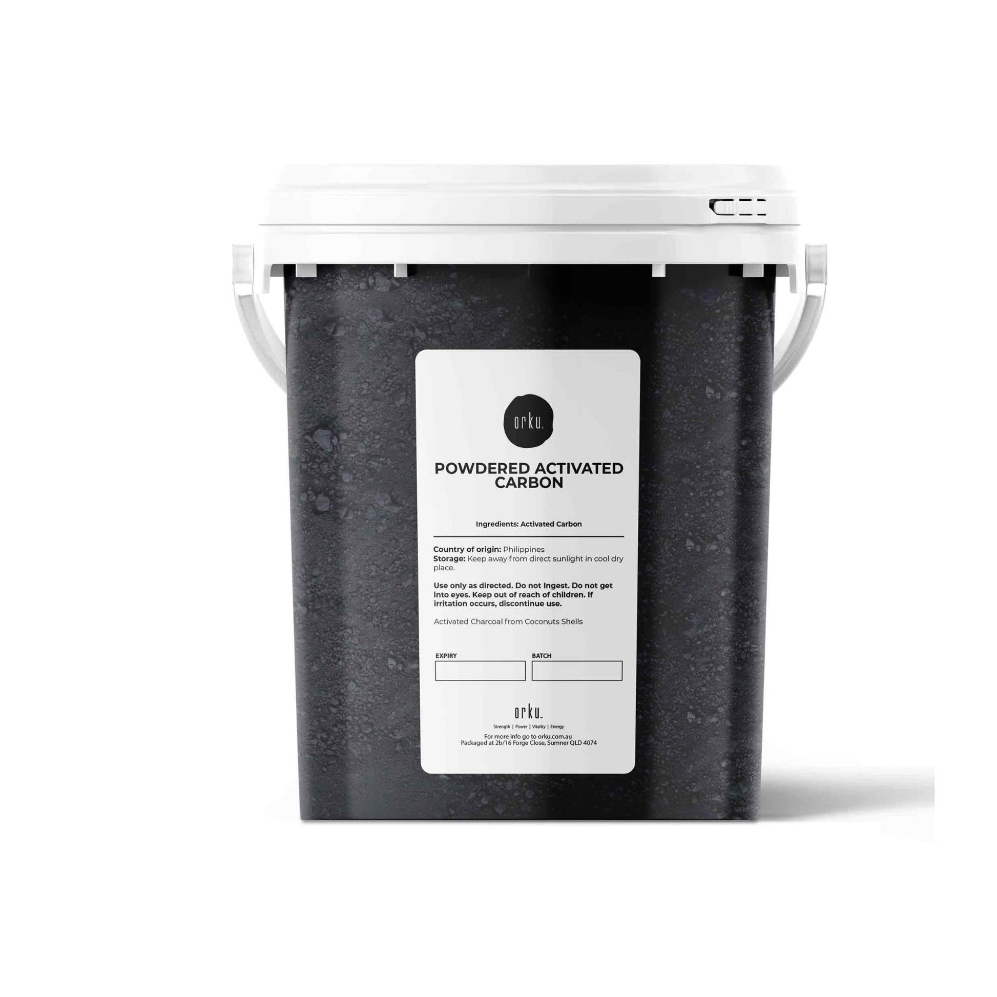 Orku 400g Activated Carbon Powder Coconut Charcoal Bucket - Water Filtration V238-SUPDZ-30725665849424