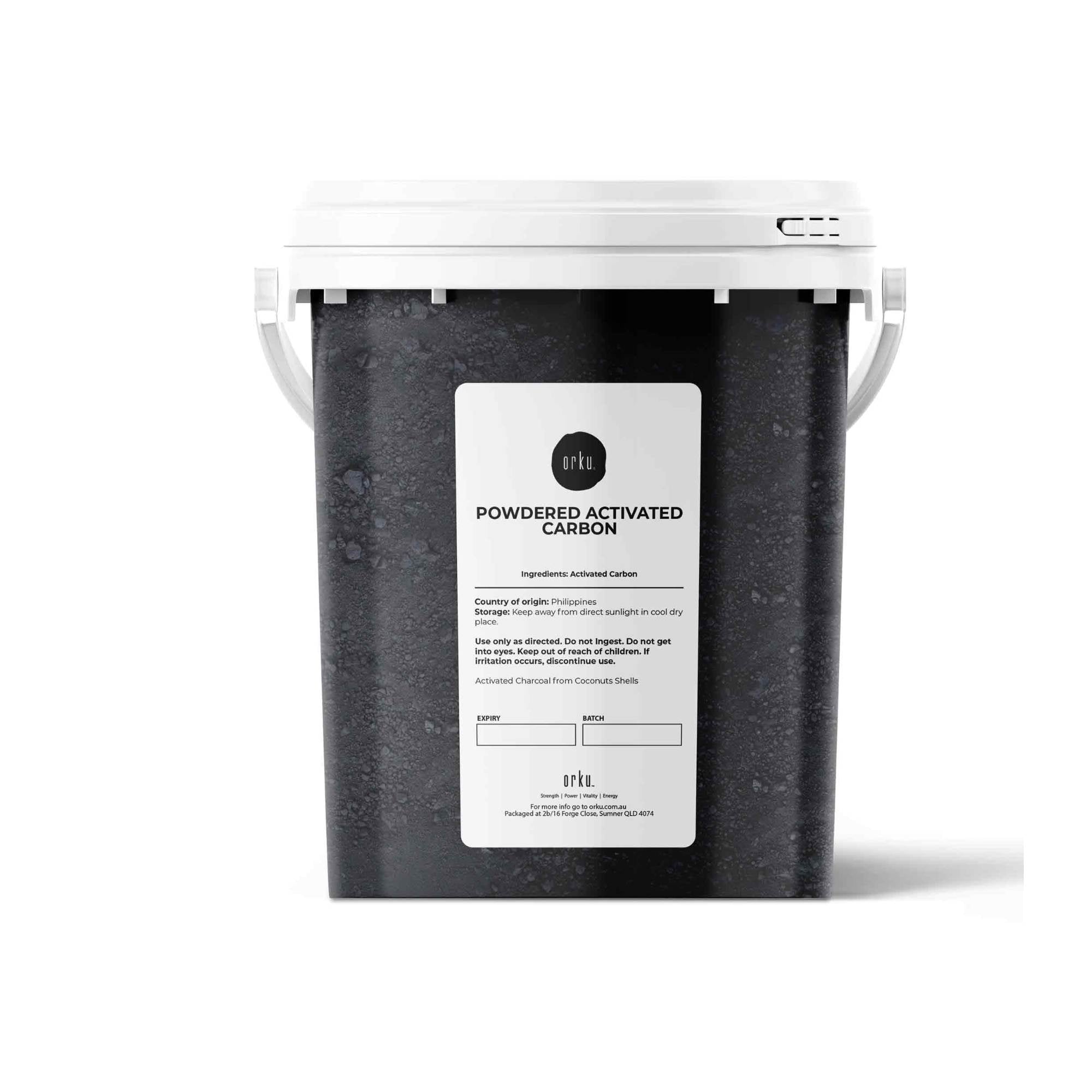 Orku 400g Activated Carbon Powder Coconut Charcoal Bucket - Water Filtration V238-SUPDZ-30725665849424