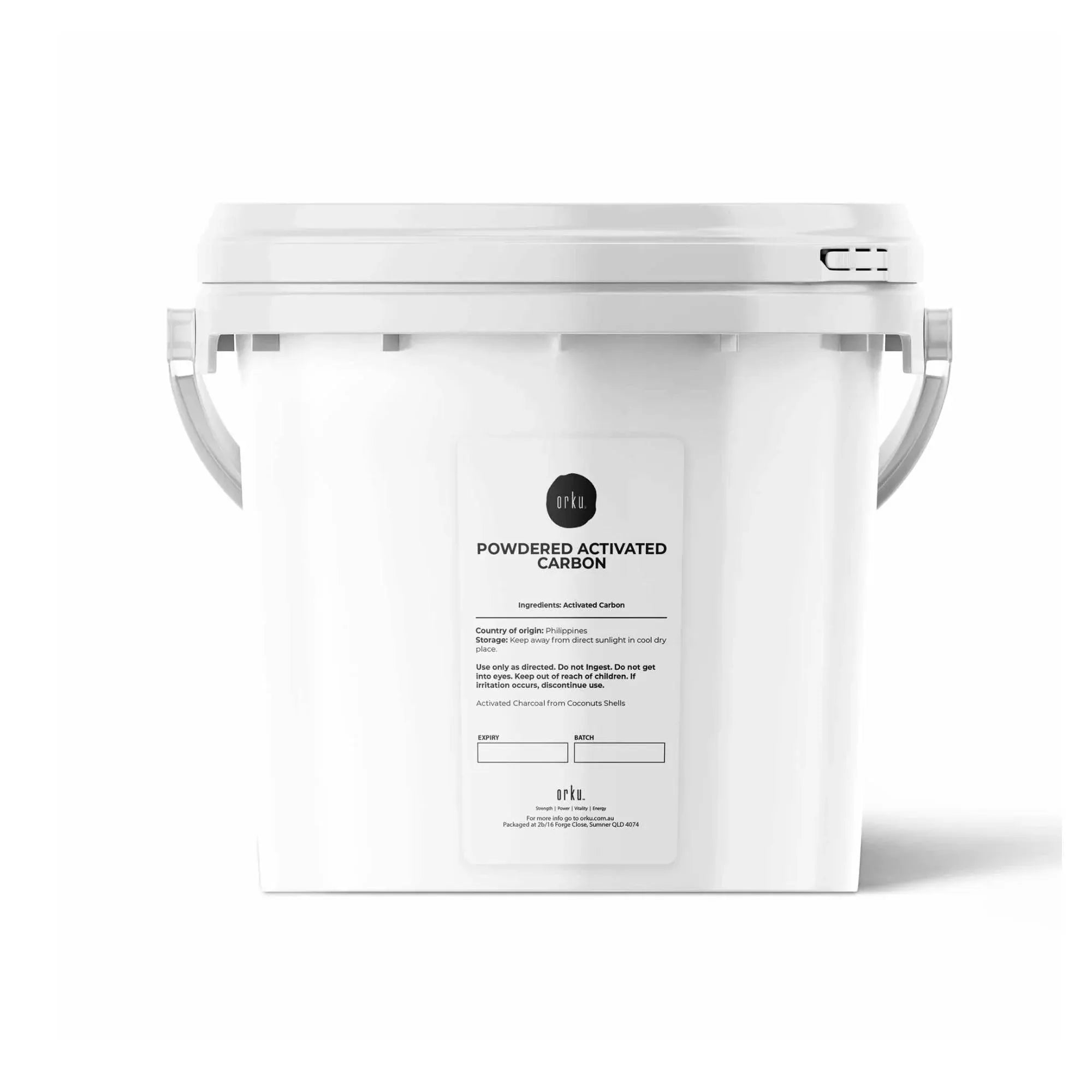 Orku 2.3Kg Activated Carbon Powder Coconut Charcoal Bucket - Water Filtration V238-SUPDZ-30725926748240