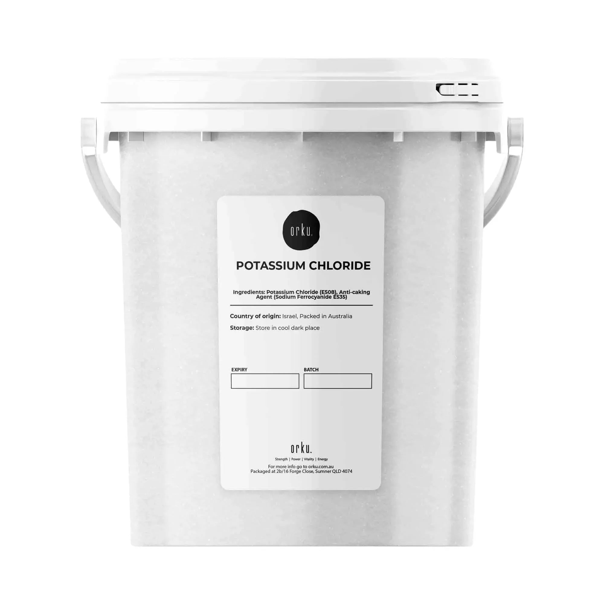 Orku 1.3Kg Potassium Chloride Powder (KCl) Tub - Food Grade E508 Salt Substitute V238-SUPDZ-30737582129232