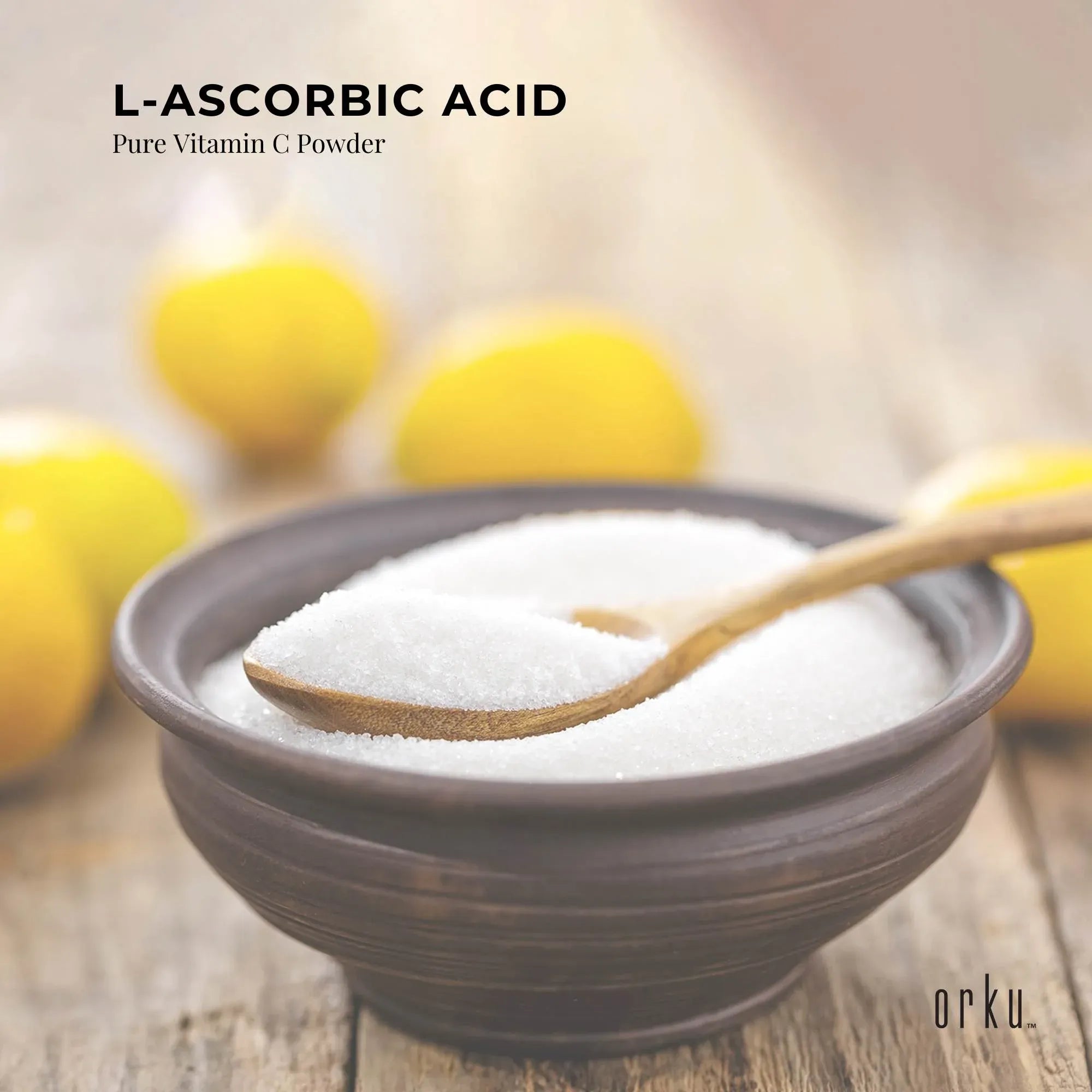 Orku 50g Vitamin C Powder Pure L-Ascorbic Acid - USP Grade Non-GMO V238-SUPDZ-30739977011280