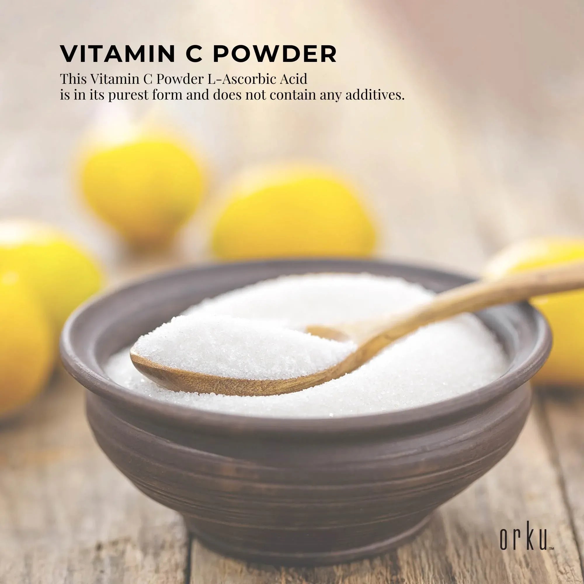 Orku Bulk 10Kg Vitamin C Powder Pure L-Ascorbic Acid - USP Grade Non-GMO V238-SUPDZ-30740132331600