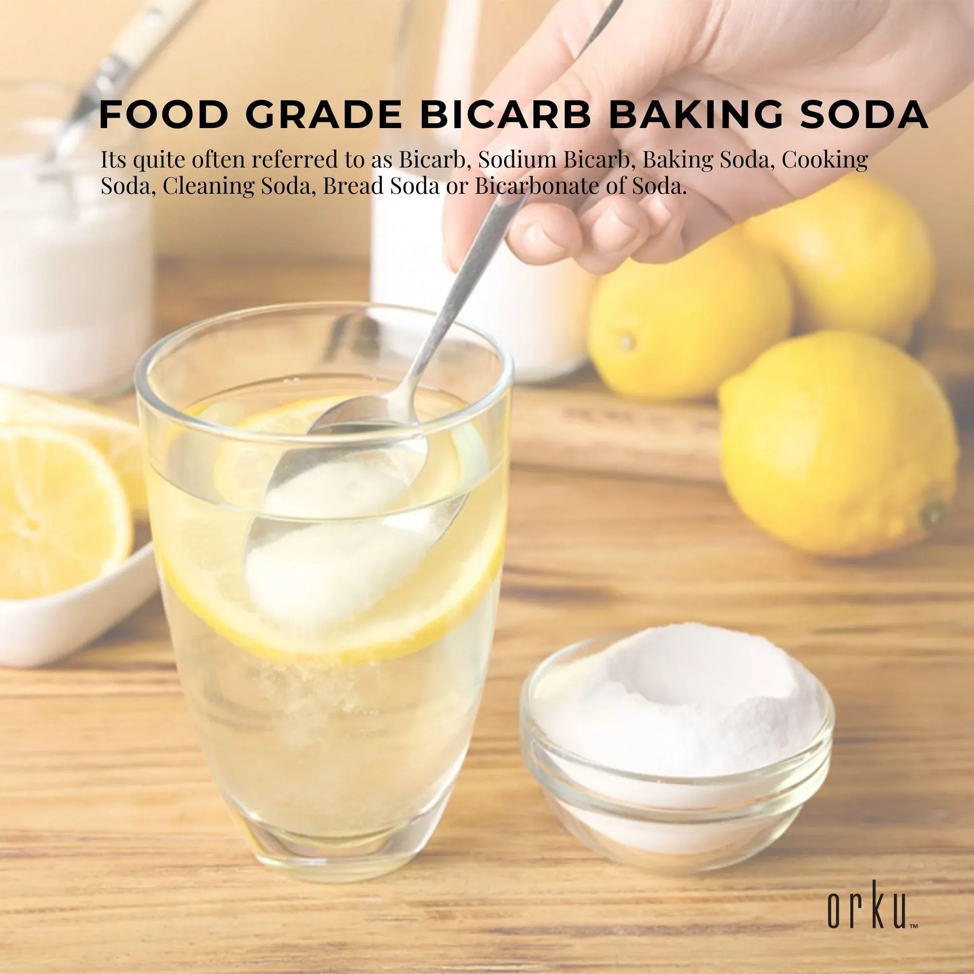 Orku 1.3Kg Sodium Bicarbonate Food Grade Tub Baking Soda Aluminium Free Powder V238-SUPDZ-30943353897040