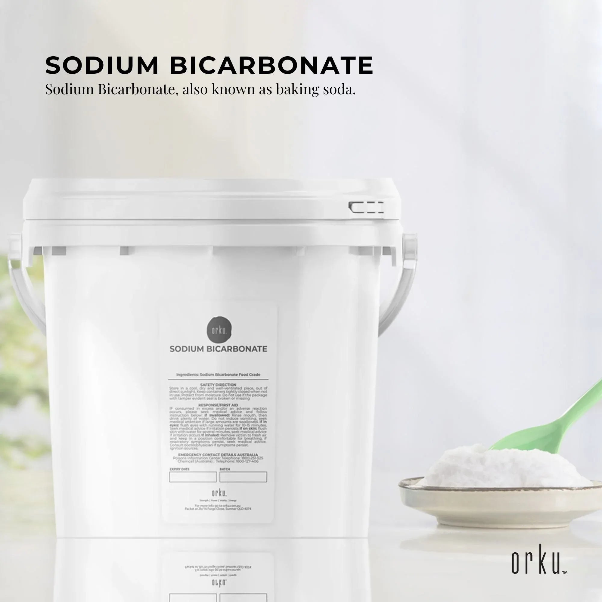 Orku 5Kg Sodium Bicarbonate Food Grade Tub Baking Soda Aluminium Free Powder V238-SUPDZ-30943440732240