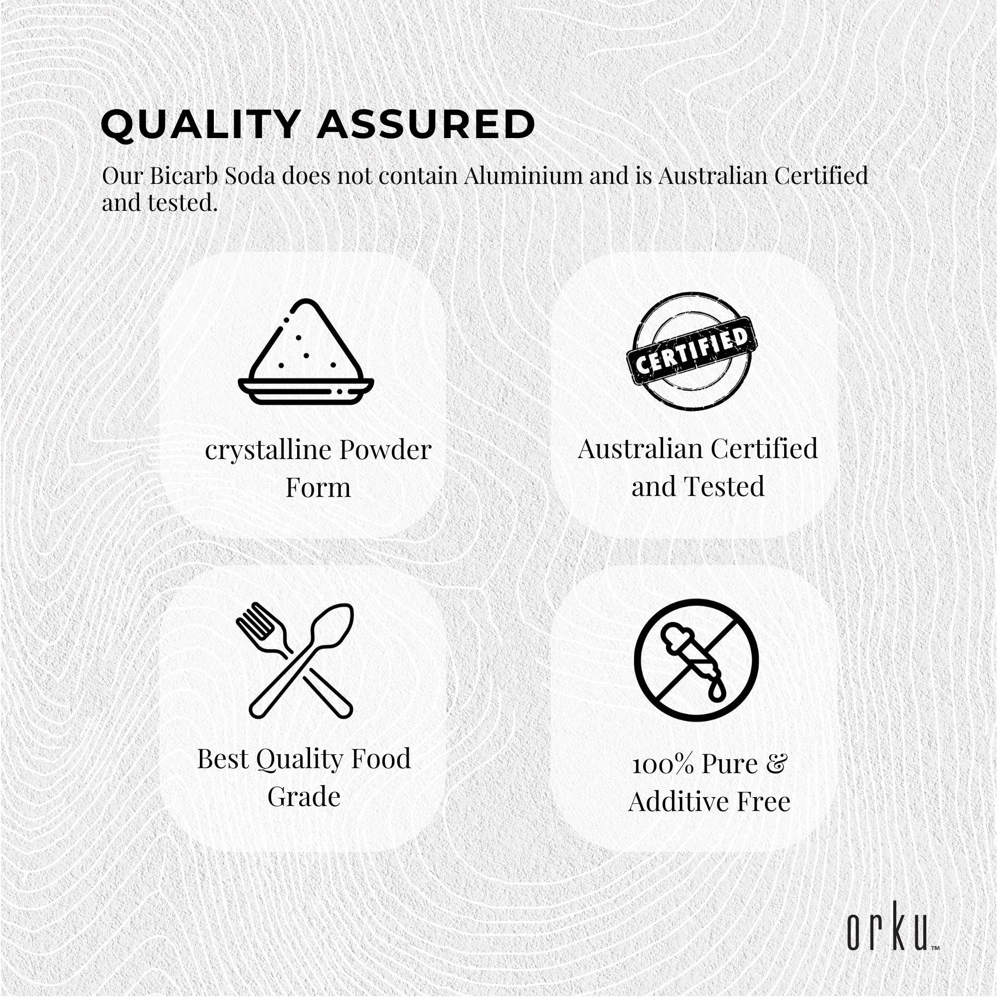 Orku 5Kg Sodium Bicarbonate Food Grade Tub Baking Soda Aluminium Free Powder V238-SUPDZ-30943440732240