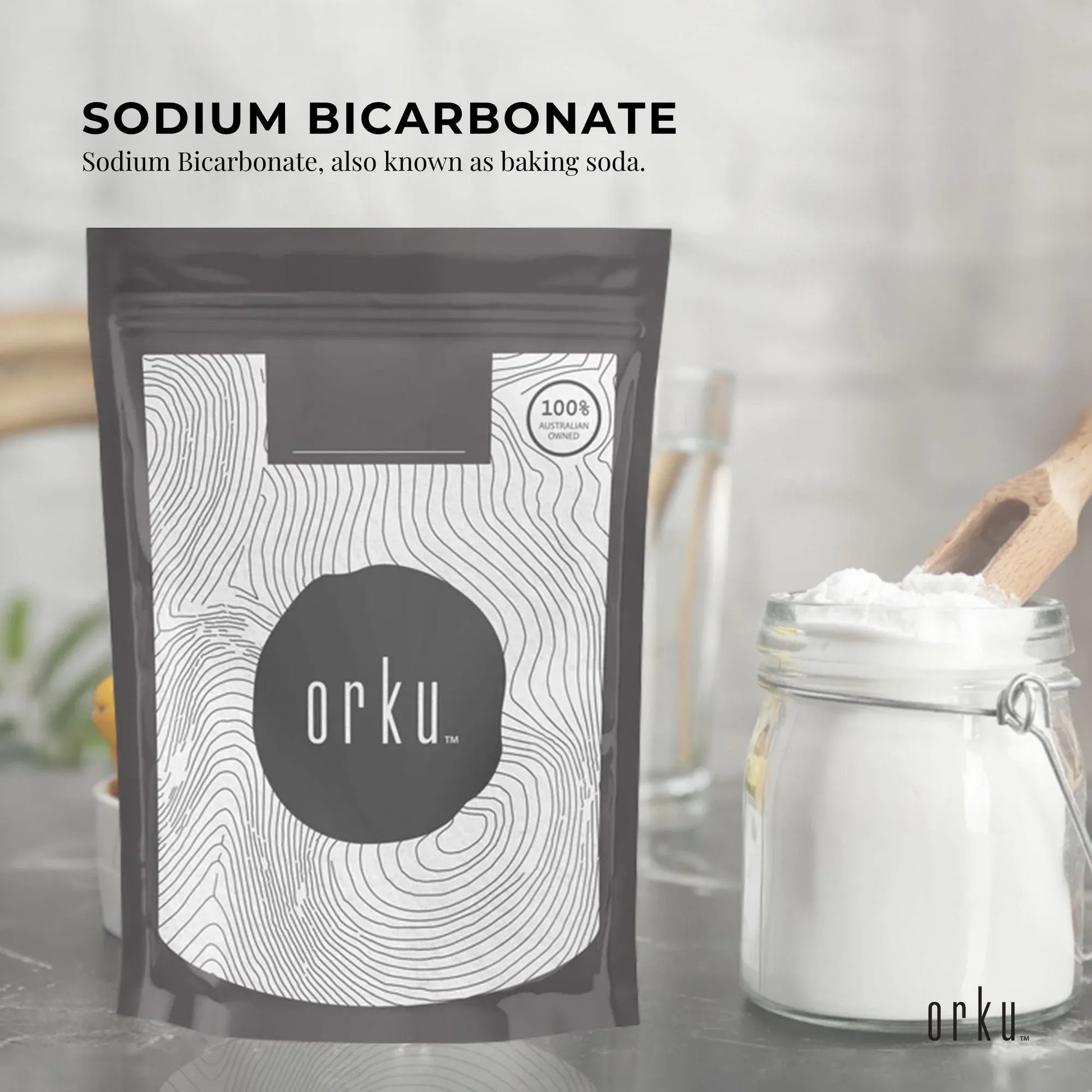 Orku 2Kg Sodium Bicarbonate Food Grade Baking Soda Aluminium Free NaHCO3 Powder V238-SUPDZ-30944016597072
