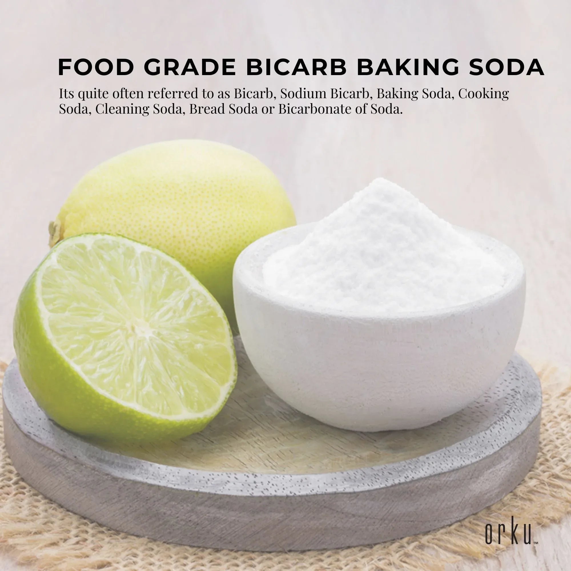 Orku Bulk 20Kg Sodium Bicarbonate Food Grade Baking Soda Aluminium Free Powder V238-SUPDZ-30944192888912