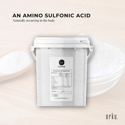 Orku 1.3kg Taurine Powder Tub - High Purity L-Taurine Amino Acid Ingredient V238-SUPDZ-30955704909904