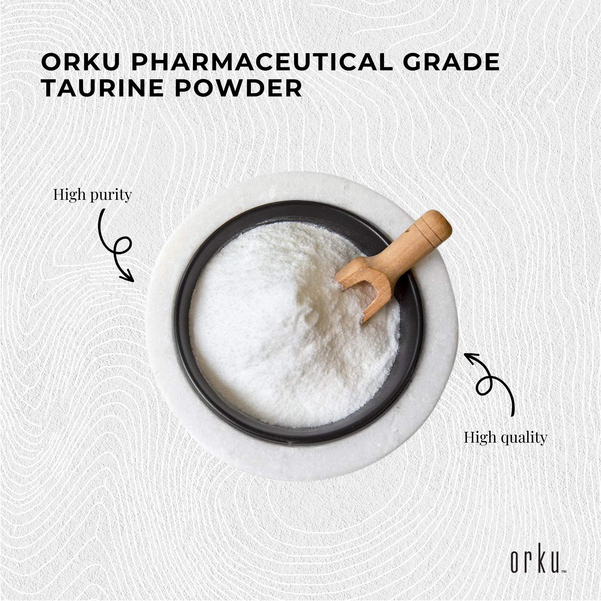Orku 1.3kg Taurine Powder Tub - High Purity L-Taurine Amino Acid Ingredient V238-SUPDZ-30955704909904