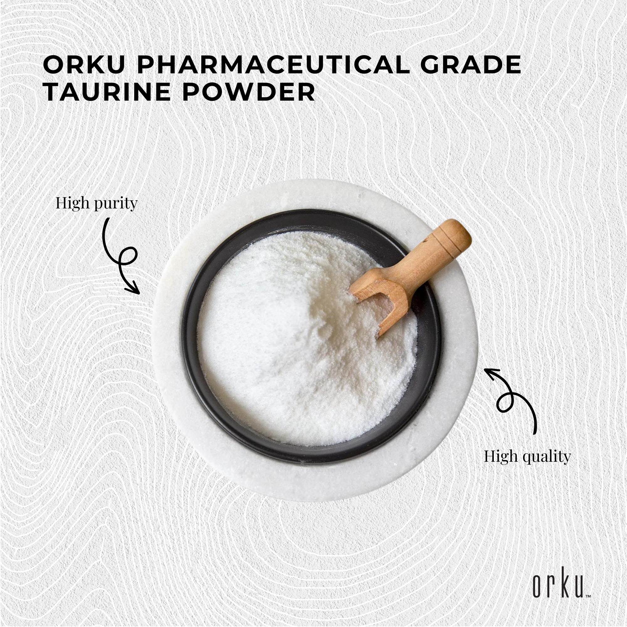 Orku 5kg Taurine Powder Tub - High Purity L-Taurine Amino Acid Ingredient V238-SUPDZ-30955737120848