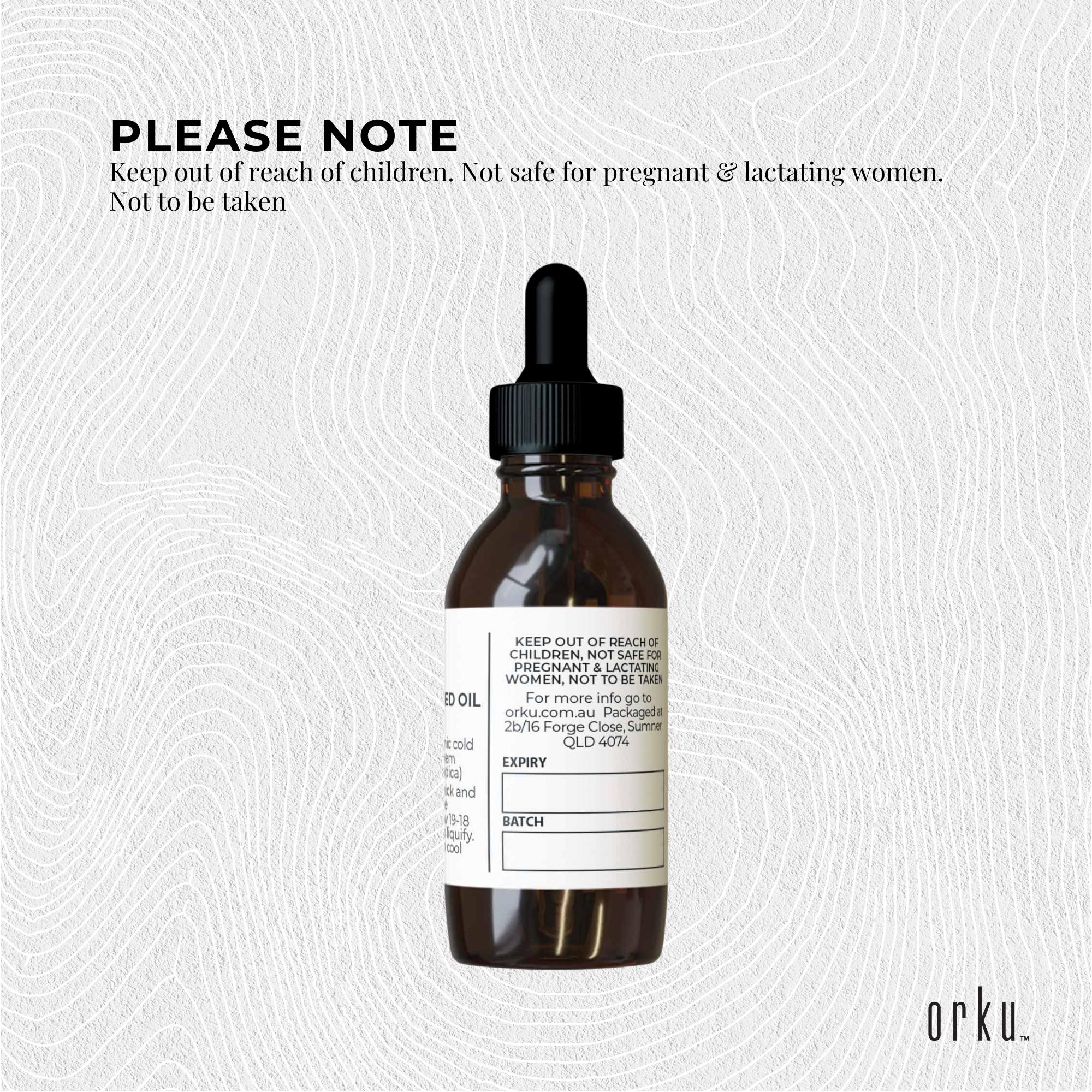 Orku 25ml Organic Neem Seed Oil - Debitterised Cold Pressed Azadirachtin Indica V238-SUPDZ-31136425377872
