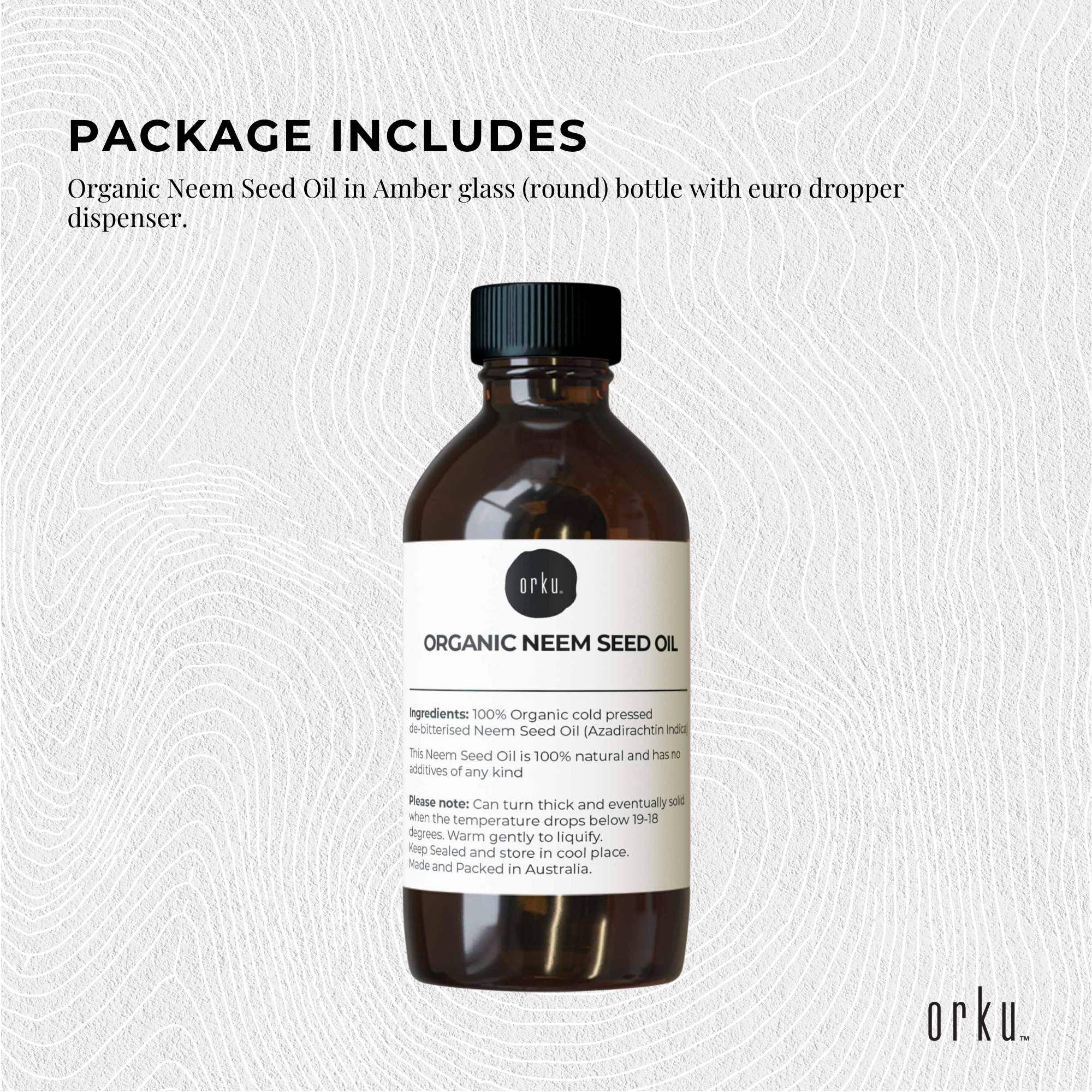 Orku 30ml Organic Neem Seed Oil - Debitterised Cold Pressed Azadirachtin Indica V238-SUPDZ-31136428392528