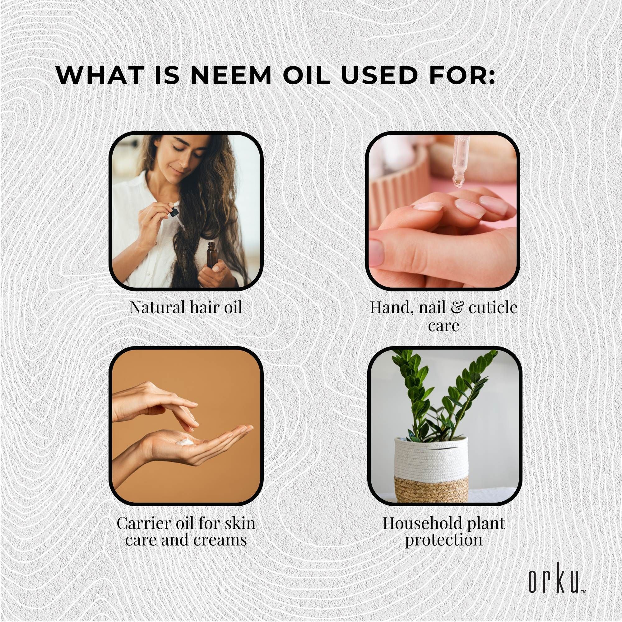 Orku 1L Organic Neem Seed Oil - Debitterised Cold Pressed Azadirachtin Indica V238-SUPDZ-31136470302800