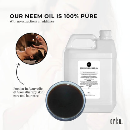 Orku 5L Organic Neem Seed Oil - Debitterised Cold Pressed Azadirachtin Indica V238-SUPDZ-31136504545360
