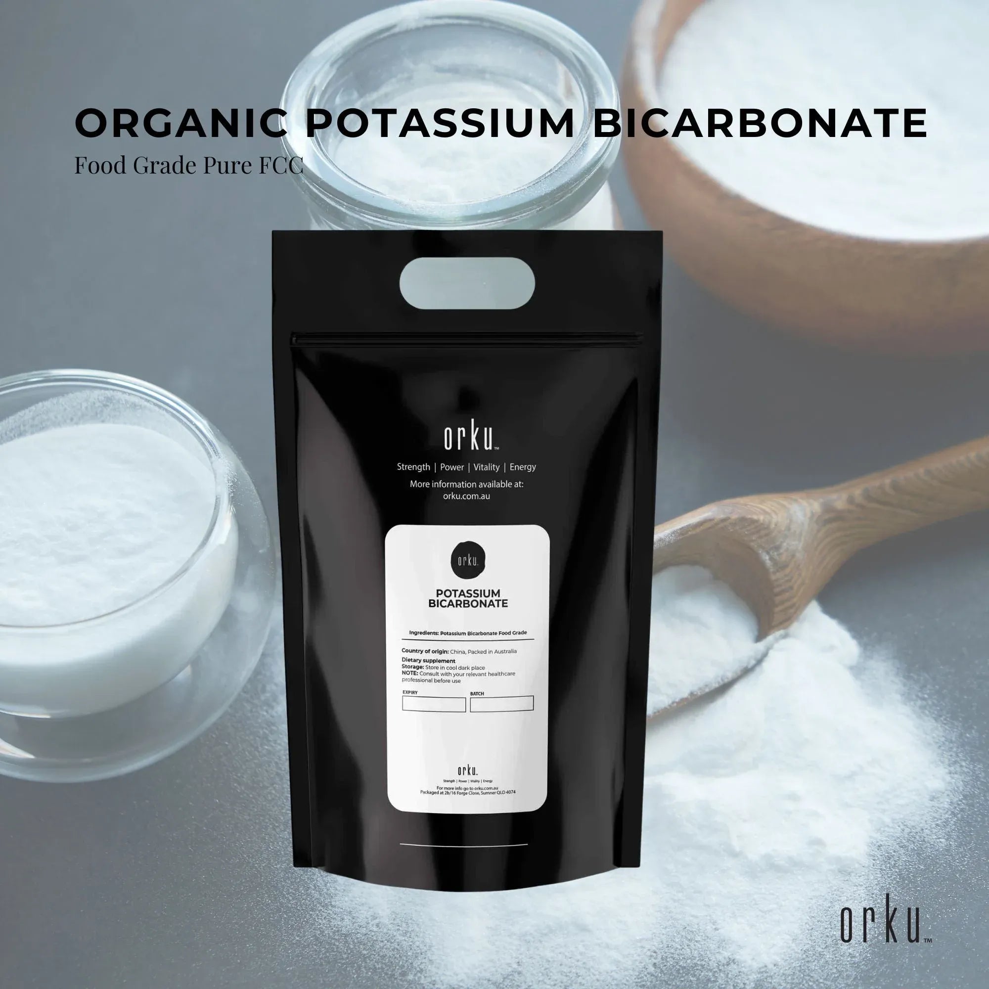 Orku 10Kg Potassium Bicarbonate Powder Bulk - Food Grade FCC for Brewing Baking V238-SUPDZ-31299751247952
