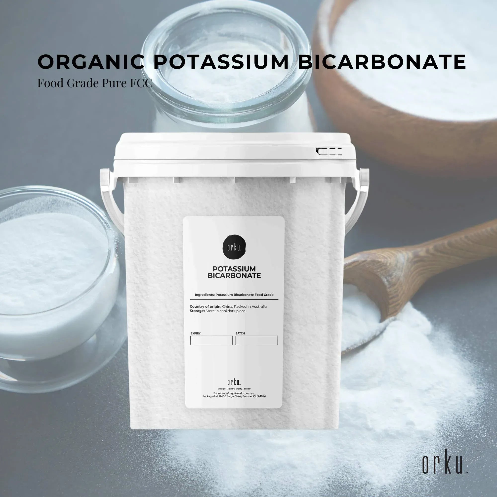Orku 1.3Kg Potassium Bicarbonate Powder Tub Food Grade FCC for Brewing Baking V238-SUPDZ-31299796336720