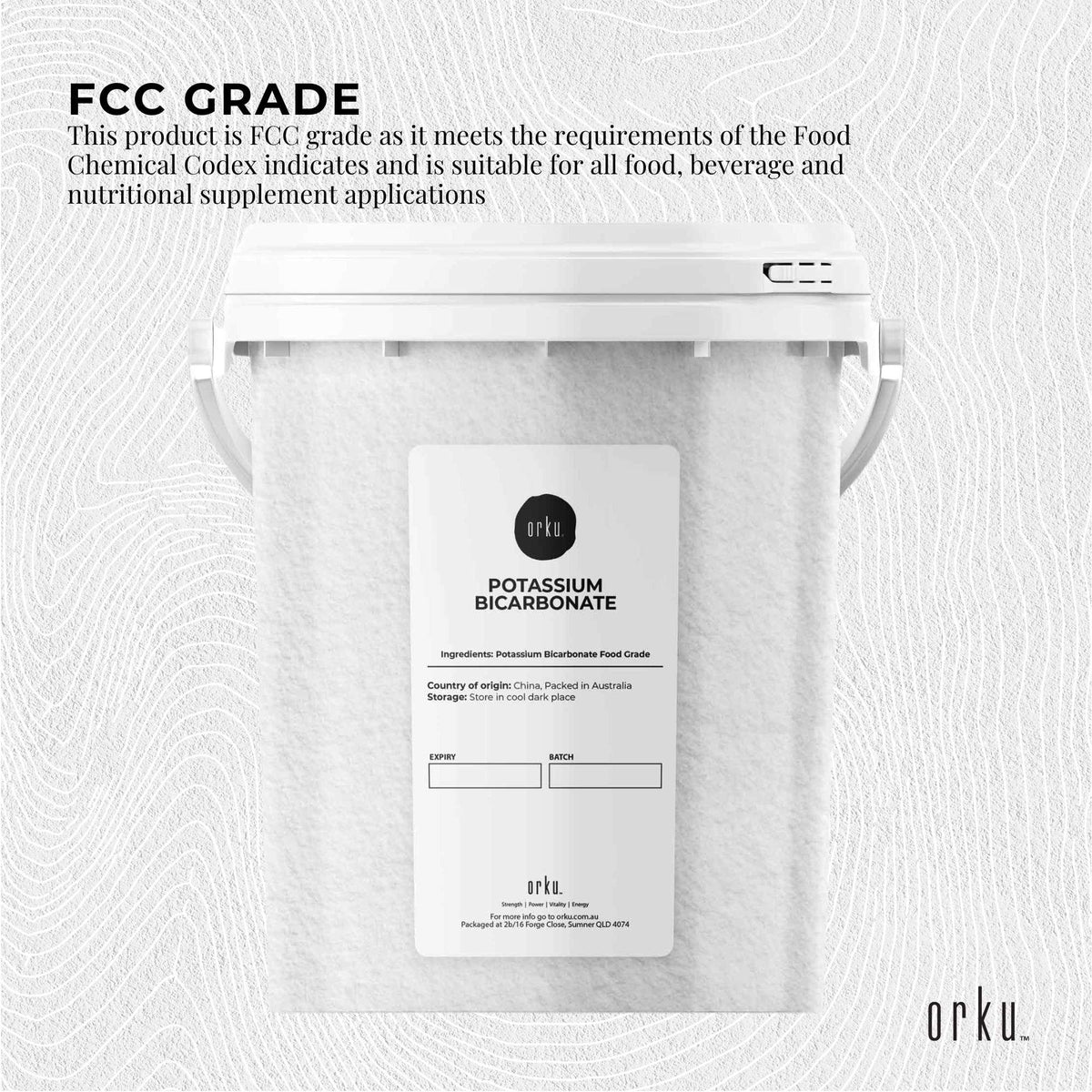 Orku 1.3Kg Potassium Bicarbonate Powder Tub Food Grade FCC for Brewing Baking V238-SUPDZ-31299796336720