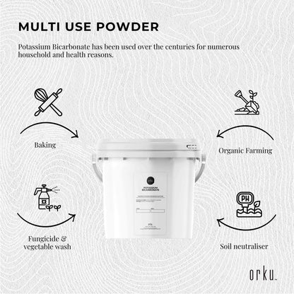 Orku 5Kg Potassium Bicarbonate Powder Tub - Food Grade FCC for Brewing Baking V238-SUPDZ-31299807674448