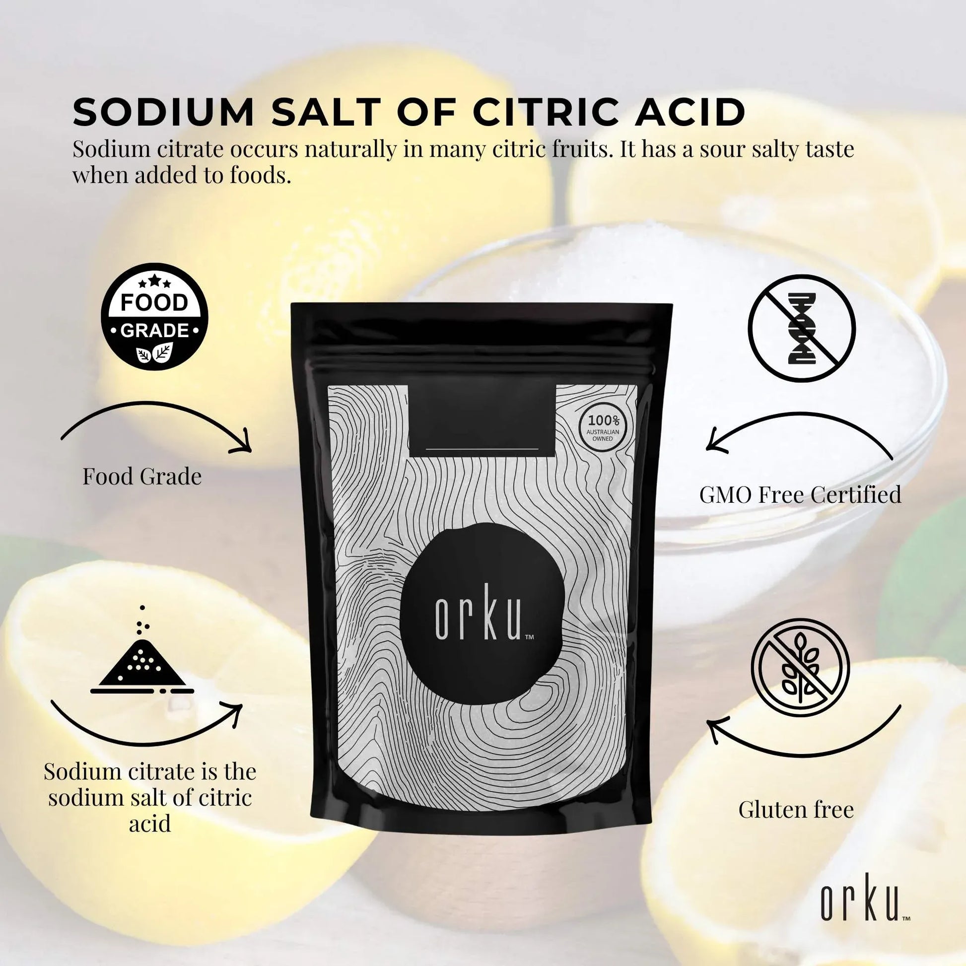 2Kg Sodium Citrate Powder - Trisodium Food Grade Salt Acid Preservative V238-SUPDZ-31300610457680