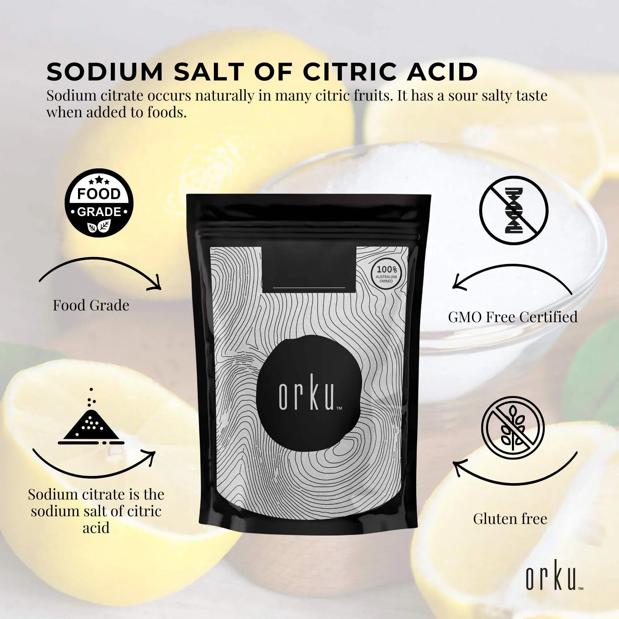 2Kg Sodium Citrate Powder - Trisodium Food Grade Salt Acid Preservative V238-SUPDZ-31300610457680