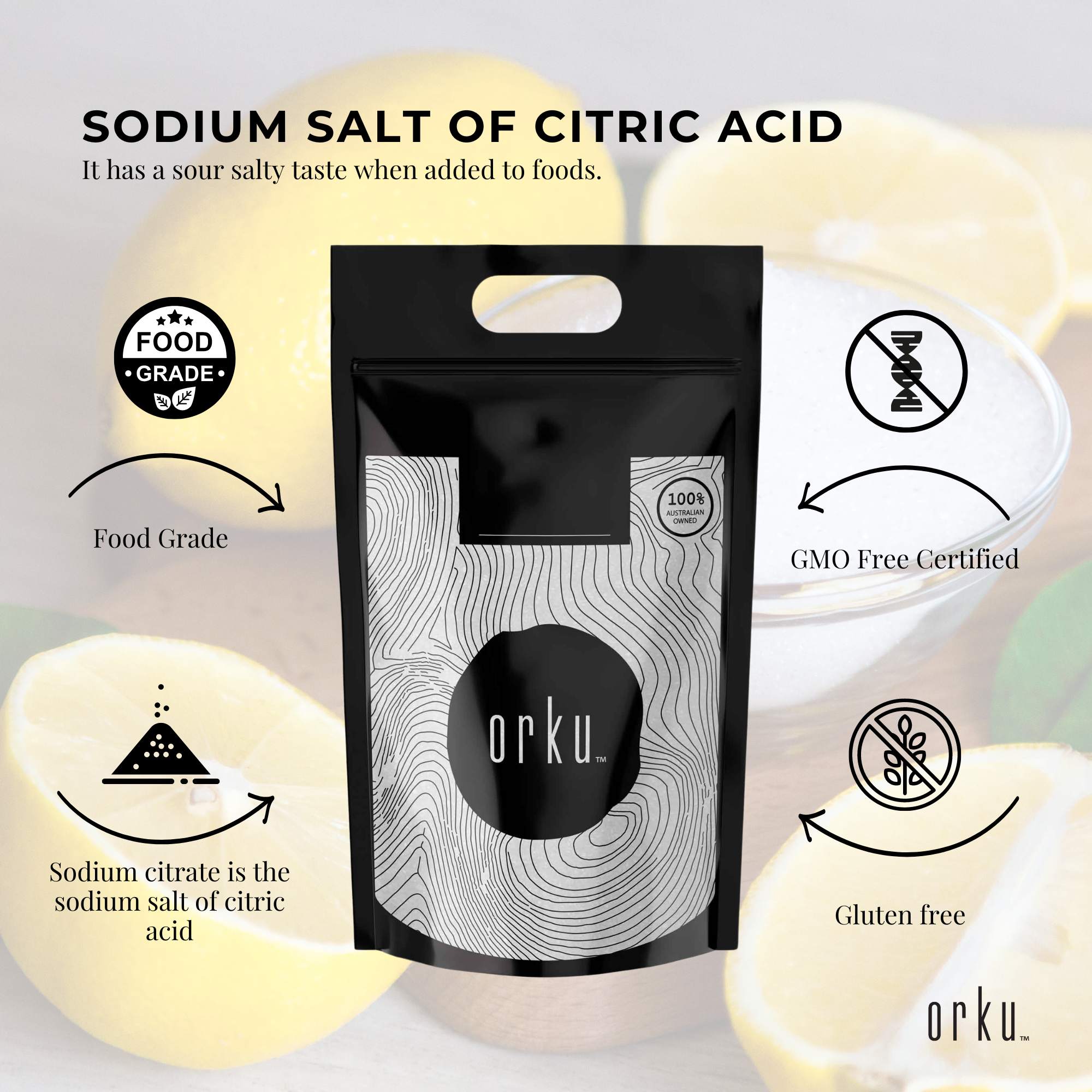 5Kg Sodium Citrate Powder - Trisodium Food Grade Salt Acid Preservative V238-SUPDZ-31300648796240